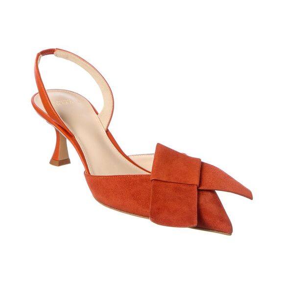 Alexandre Birman Bonny 60 Suede Slingback Pump Orange